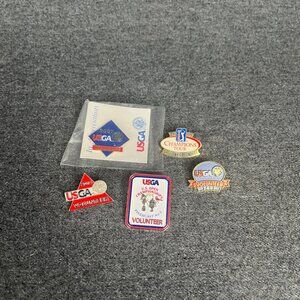 Lot of 5 USGA US Open PGA Tour Volunteer Lapel Pin 2014 2007 2005 2006